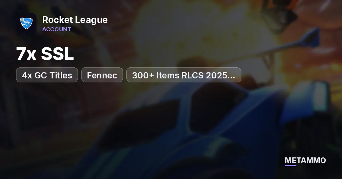 7x SSL | 4x GC Titles | Fennec | 300+ Items RLCS 2025 contender status - Rocket League account summary
