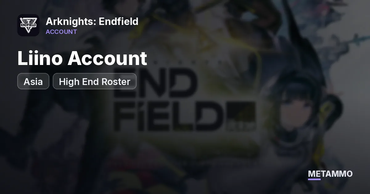 Asia | Liino Account | High End Roster - Arknights: Endfield account summary
