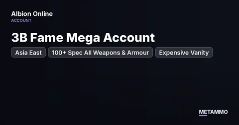 Asia East | 3B Fame Mega Account | 100+ Spec All Weapons & Armour | Expensive Vanity