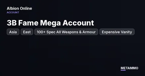 Asia East | 3B Fame Mega Account | 100+ Spec All Weapons & Armour | Expensive Vanity