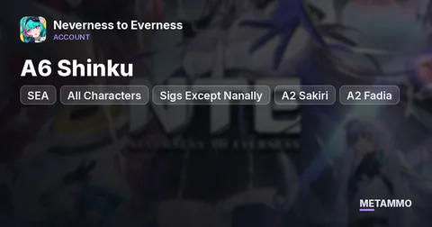 SEA | All Characters + Sigs Except Nanally | A6 Shinku | A2 Sakiri | A2 Fadia | A1 Zankou
