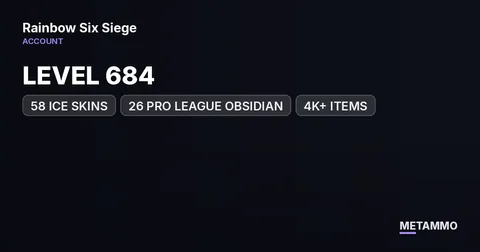 LEVEL 684 | 58 ICE SKINS | 26 PRO LEAGUE OBSIDIAN | 4K+ ITEMS
