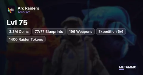 Lvl 75 - 3.3M Coins - 77/77 Blueprints - 196 Weapons - Expedition 6/6 - 1400 Raider Tokens