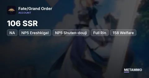 NA 106 SSR | NP5 Ereshkigal | NP5 Shuten-douji | Full Rin | 158 Welfare | 2800 Login Days