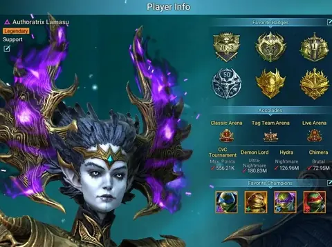 3 Mythics - Embrys, Mikage, Anaxia | 4 Turtles + Marichka + Michinaki | 8M Power | Arbiter & Hilvi - Raid: Shadow Legends account screenshot 3