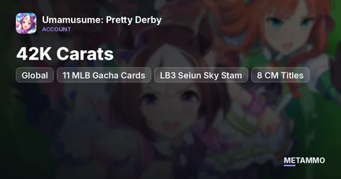 Global Whale | 42K Carats | 11 MLB Gacha Cards | LB3 Seiun Sky Stam, Riko, Spd Bakushin | 8 CM Titles
