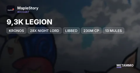 KRONOS | 28X NIGHT LORD | LIBBED | 9,3K LEGION | 230M CP | 13 MULES