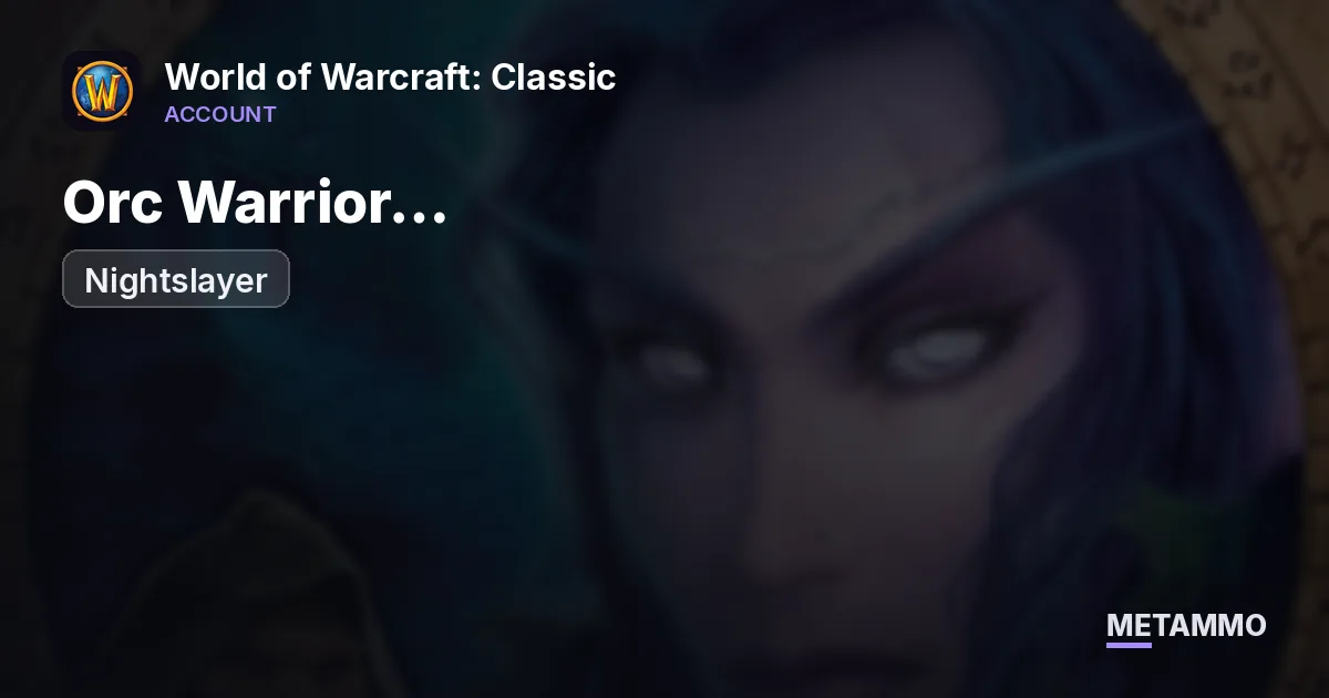 Nightslayer - Orc Warrior 70◈BiS◈DST◈BADGE◈PVE/PVP GEARED◈ - World of Warcraft: Classic account summary