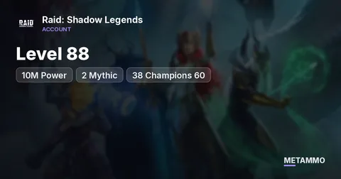 Level 88 | 10M Power | 2 Mythic | 38 Champions 60+