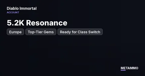 5.2K Resonance | Top-Tier Gems | EU Server | Ready for Class Switch