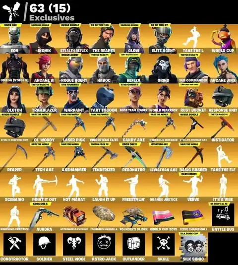 487 Skins | OG STW | The Reaper | Elite Agent | IKONIK | Glow | Eon | Leviathan Axe | Take The L - Fortnite account screenshot 1