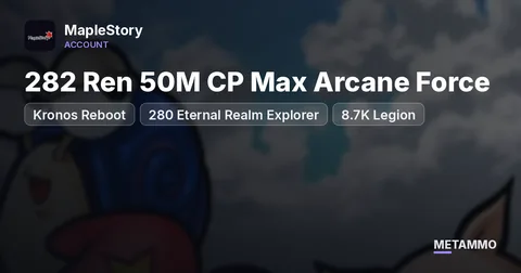 Kronos Reboot | 280 Eternal Realm Explorer | 282 Ren 50M CP Max Arcane Force | 8.7K Legion