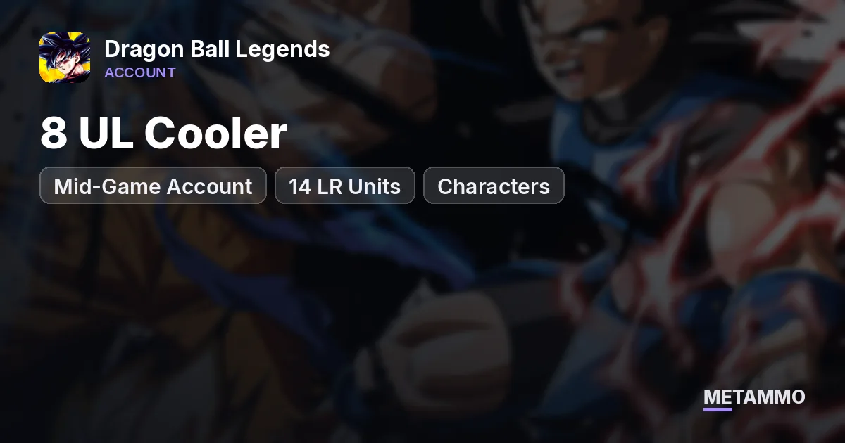 Mid-Game Account | 14 LR Units | 8 UL Cooler | Characters - Dragon Ball Legends account summary