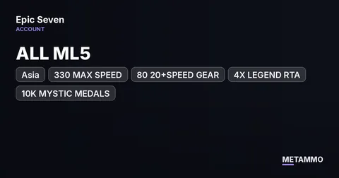 ASIA | ALL ML5 | 330 MAX SPEED | 80 20+SPEED GEAR | 4X LEGEND RTA | 10K MYSTIC MEDALS | STACKED ENDGAME ACCOUNT