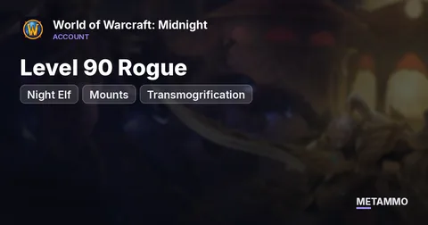 Level 90 Rogue | Night Elf | Mounts | Transmogrification