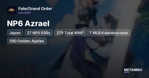 Japan | NP6 Azrael | 27 NP5 SSRs | 275 Total WNP | 7 MLB Kaleidoscopes | 590 Golden Apples | 120 Grails