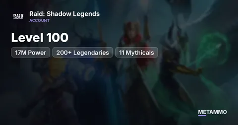 Level 100 | 17M Power | 200+ Legendaries | 11 Mythicals