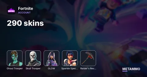 290 skins + OG Ghoul + OG Skull + Glow + Sparkle + Raiders Revenge