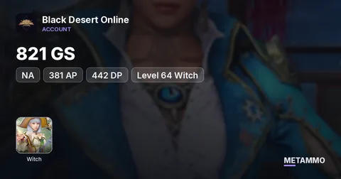 821 GS | 381 AP/ 442 DP | Level 64 Witch | NA