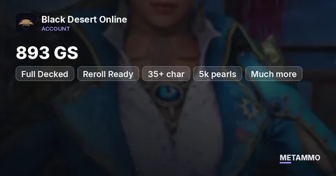 893 GS | Full Decked | Reroll Ready | 35+ char | 5k pearls | Much more