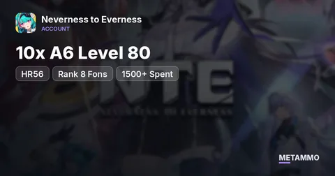 HR56 | 10x A6 Level 80 | Rank 8 Fons | 1500+ Spent