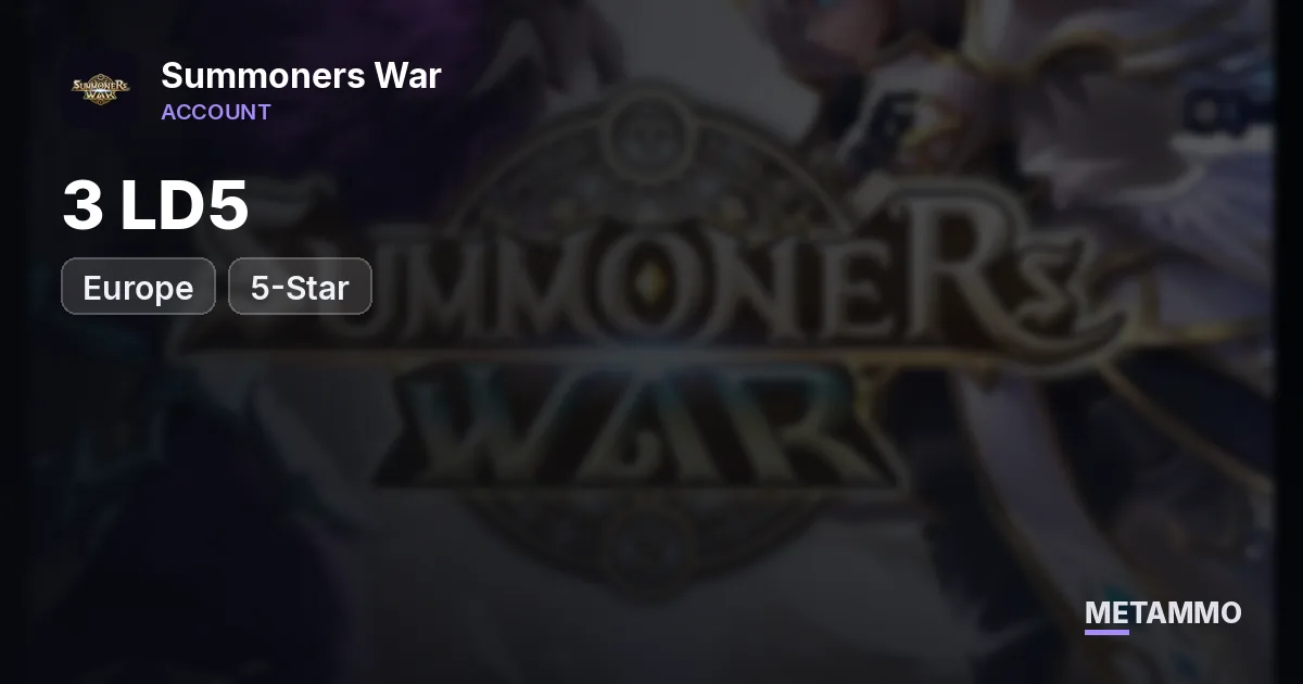 3 LD 5-Star | Europe Server - Summoners War account summary