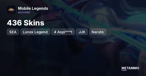 SEA 436 Skins | Lunox Legend | 4 Aspi***t + JJK + Naruto | 2 Collector | 183K Points