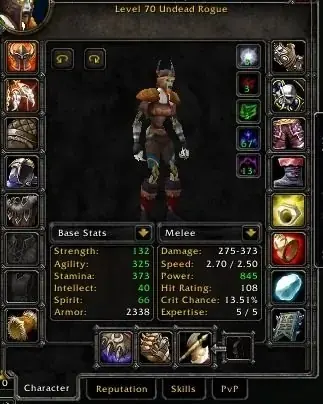 Spineshatter - Undead Rogue 70 ■ Green Gear - World of Warcraft: Classic account screenshot 1