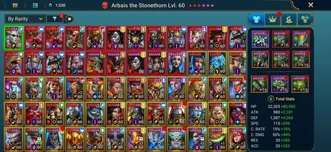 40M PP | 24 MYTHICAL | 323 LEGENDARY | NAIS, ARABIS, GALATHIR | 5X MYTHICAL RELICS | X2 PLAT AVATARS - Raid: Shadow Legends account screenshot 3