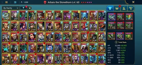 40M PP | 24 MYTHICAL | 323 LEGENDARY | NAIS, ARABIS, GALATHIR | 5X MYTHICAL RELICS | X2 PLAT AVATARS - Raid: Shadow Legends account screenshot 4