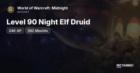 Level 90 Night Elf Druid | 24K AP | 392 Mounts