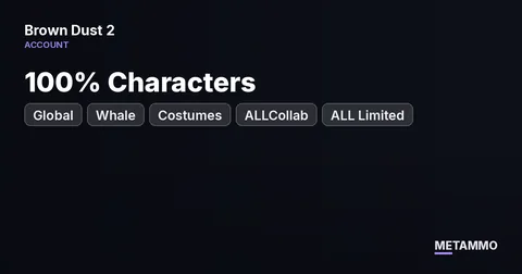 Global Whale | 100% Characters + Costumes | ALLCollab + ALL Limited | 500K CP | 1.3B+ Last Night | 100K+ Gems