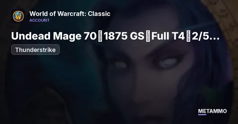 Thunderstrike - Undead Mage 70◈1875 GS◈Full T4◈2/5 T5◈