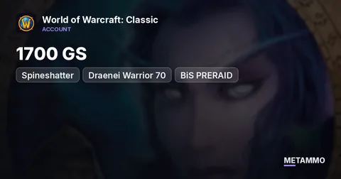 Spineshatter - Draenei Warrior 70 [1700 GS] [BiS PRERAID] [Kara/SSC/TK Attuned] [BS/Mining/Cooking/FA]