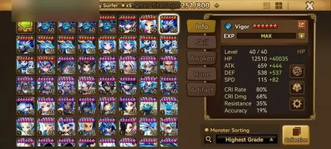 EU | 7LD | RAGDOLL | ASIMA | AKROMA | WELL BUILT ACCOUNT - Summoners War account screenshot 4