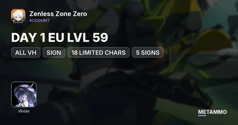DAY 1 EU LVL 59 | VIVIAN SKIN | ALL VH + SIGN | 18 LIMITED CHARS + 5 SIGNS