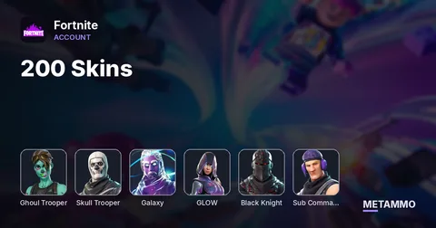 200 Skins | OG Ghoul | OG Skull | Galaxy | Glow | Black Knight | Twitch Prime