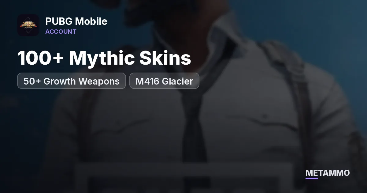 Pharaoh / Poseidon / Blood Raven | 50+ Growth Weapons | 100+ Mythic Skins | Ace Rank | M416 Glacier - PUBG Mobile account summary
