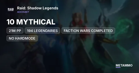 21M PP |10 MYTHICAL |194 LEGENDARIES | FACTION WARS COMPLETED, NO HARDMODE