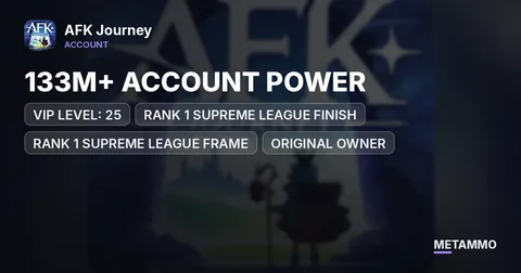 133M+ ACCOUNT POWER | VIP LEVEL: 25 | RANK 1 SUPREME LEAGUE FINISH | RANK 1 SUPREME LEAGUE FRAME | ORIGINAL OWNER