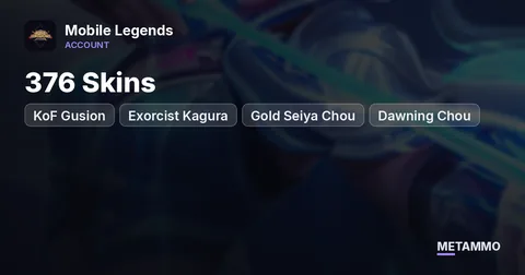 376 Skins | KoF Gusion | Exorcist Kagura | Gold Seiya Chou | Dawning Chou