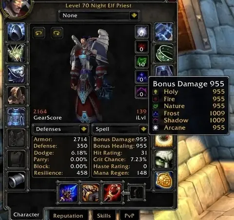 Spineshatter - Night Elf Priest 70 ■ Shadow 2104 GS ■ Full BiS PvP SP/DC - World of Warcraft: Classic account screenshot 1