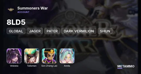 GLOBAL | 8LD5 | VELASKA, TALISMAN, SON ZHANG LAO, JAGER, PATER, DARK VERMILION, ARELLA, SHUN