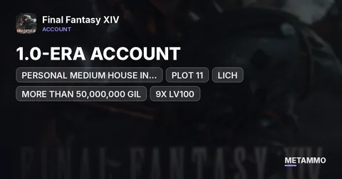 1.0-ERA ACCOUNT | PERSONAL MEDIUM HOUSE IN LAVENDER BEDS — PLOT 11, LICH | MORE THAN 50,000,000 GIL | 9X LV100 | MOUNTS: 79
