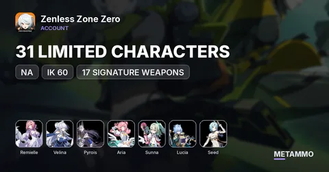 NA | IK 60 | 31 LIMITED CHARACTERS | 17 SIGNATURE WEAPONS | REMIELLE | VELINA | PYROIS | ARIA | SUNNA | LUCIA | SEED