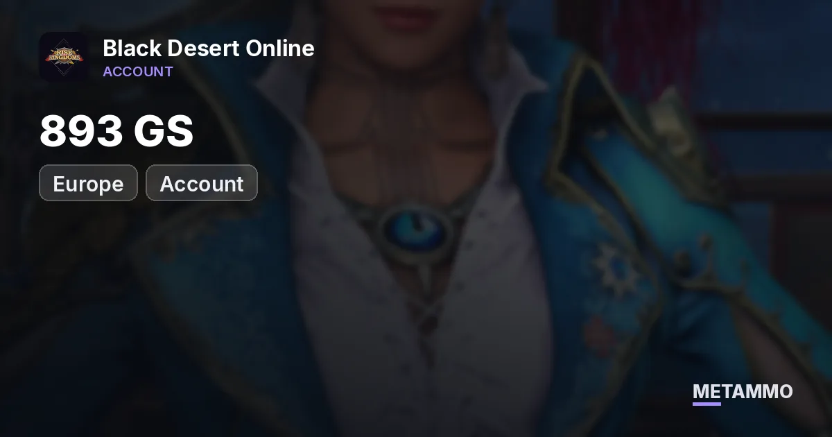 893 GS | EU Account - Black Desert Online account summary