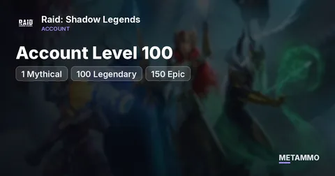 Account Level 100 | 1 Mythical | 100 Legendary | 150 Epic