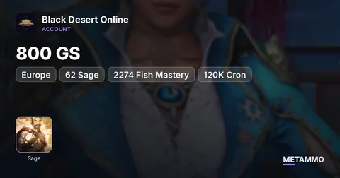 62 Sage | 800 GS | 2274 Fish Mastery | 120K Cron | EU