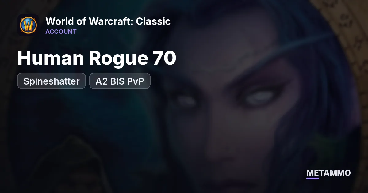 Spineshatter - Human Rogue 70 ■ A2 BiS PvP - World of Warcraft: Classic account summary