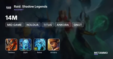 14M | MID GAME | TEKTEON, NOLDUA, SIPHI, ROTOS, ARMANZ, TITUS, ANKORA, GNUT
